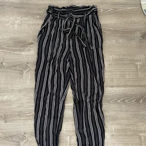 Striped flowy pants